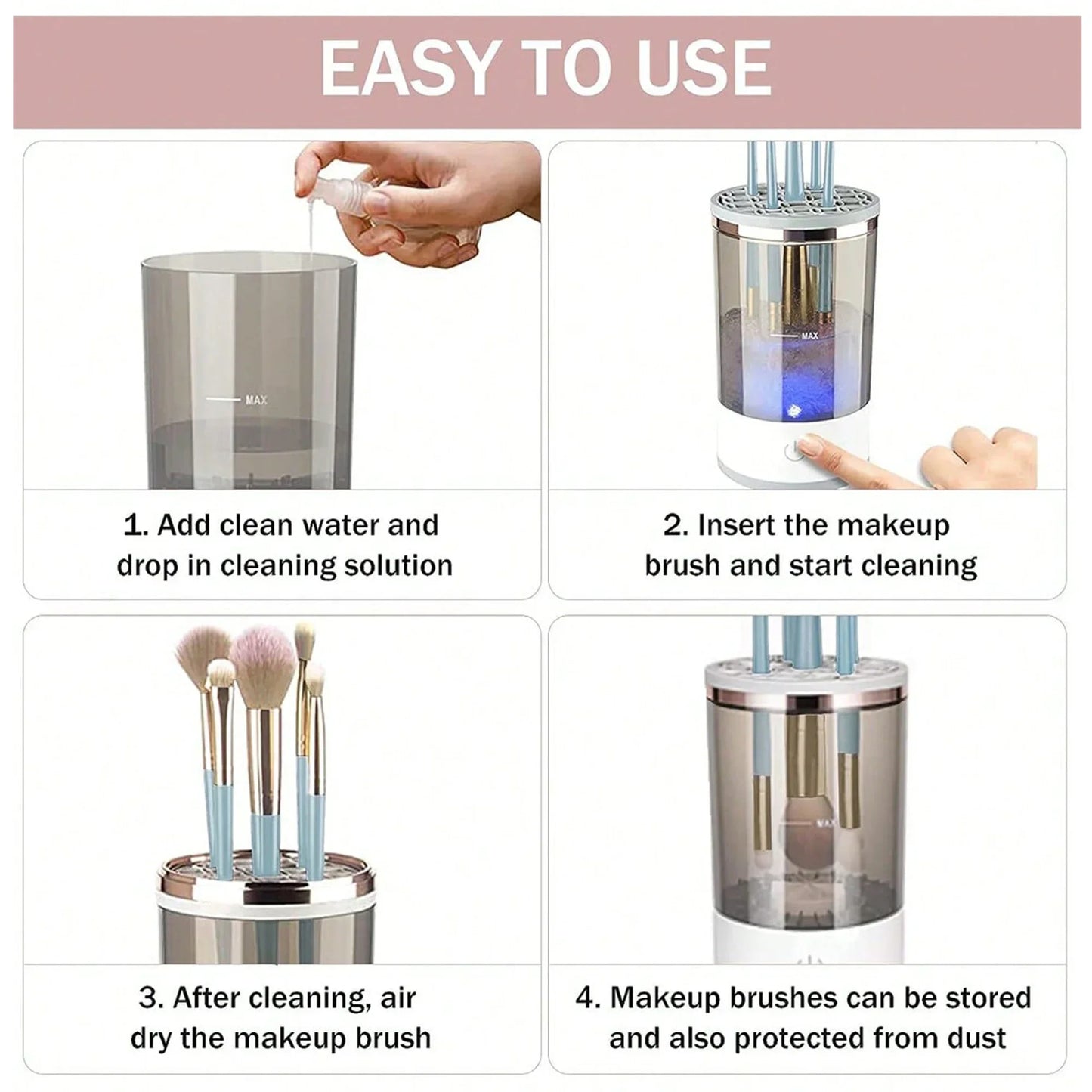 BrushEase Pro: Instant Clean & Dry